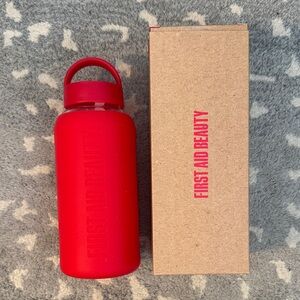 New First Aid Beauty Bold Red Water Bottle